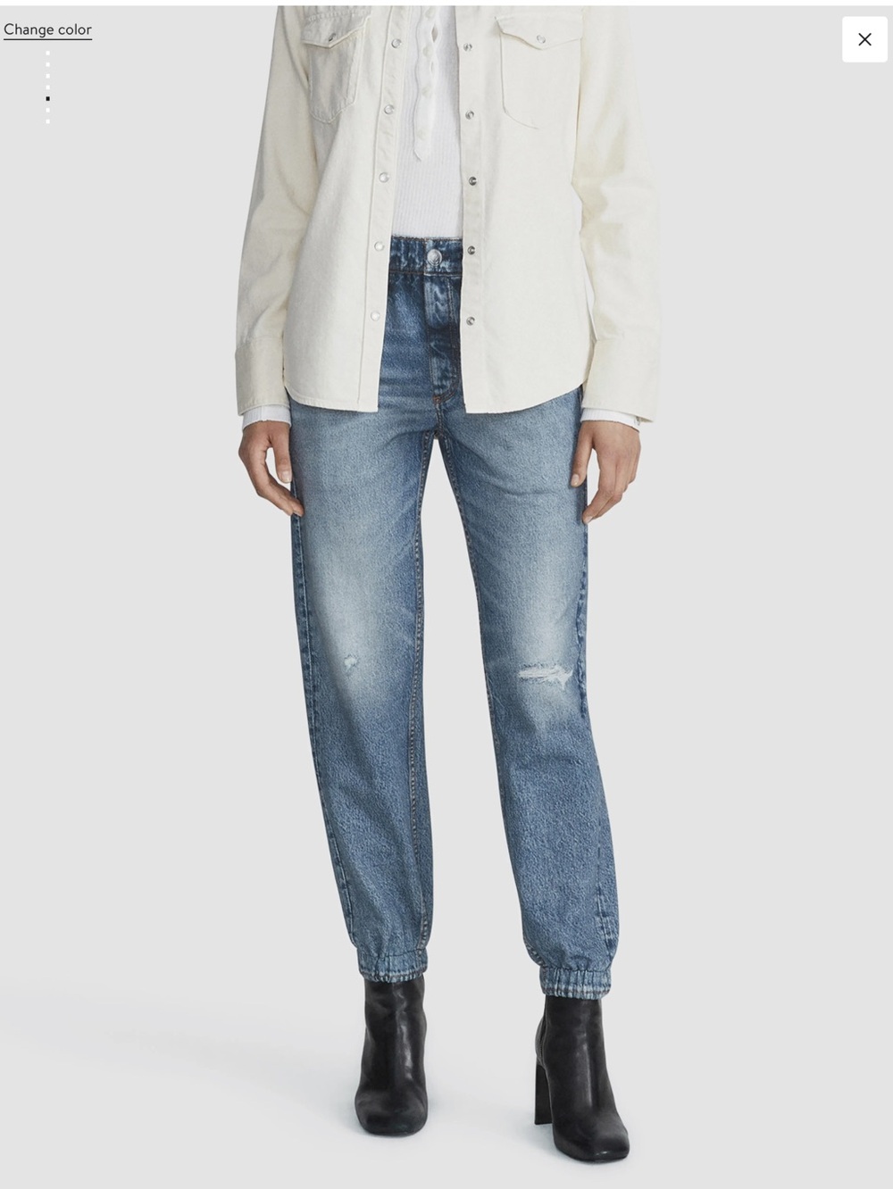 Rag & Bone Miramar Cotton Terry Sweatpant Jeans. Small